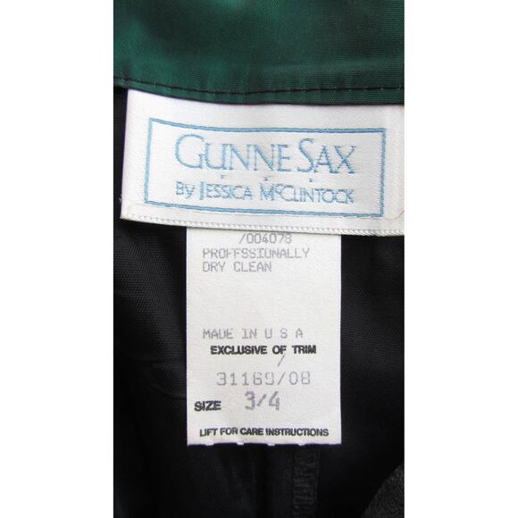 GUNNE SAX by Jessica McClintock Emerald Green Strapless Party Dress OOAK - Picture 4 of 4